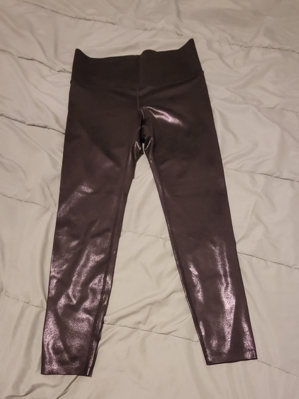 knix Metallic Black Leggings
